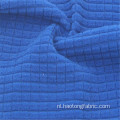 Elegante winddichte geruite blauwe polar fleece winterstof